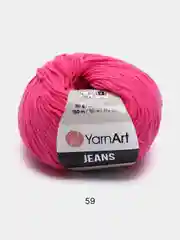 Вишнёвый пряжа YarnArt Jeans, 50 г, 160 м