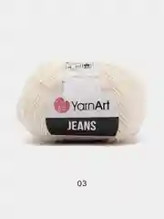 Молочный пряжа YarnArt Jeans, 50 г, 160 м