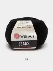 Черный пряжа YarnArt Jeans, 50 г, 160 м