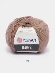 Коричневый пряжа YarnArt Jeans, 50 г, 160 м