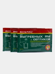 Комплект из 3-х пакетов. Средства для выгребных ям и септиков биоактиватор Доктор Робик 109