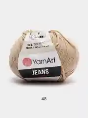 Светло-коричневый пряжа YarnArt Jeans, 50 г, 160 м