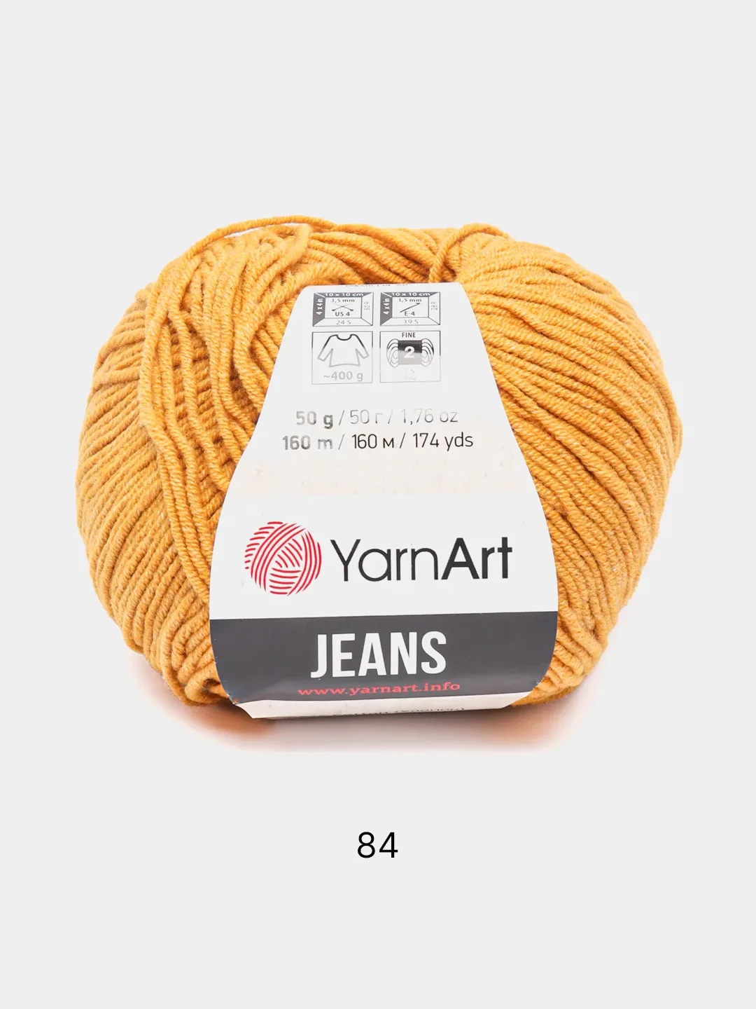 Медный пряжа YarnArt Jeans, 50 г, 160 м