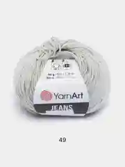 Серый металлик пряжа YarnArt Jeans, 50 г, 160 м