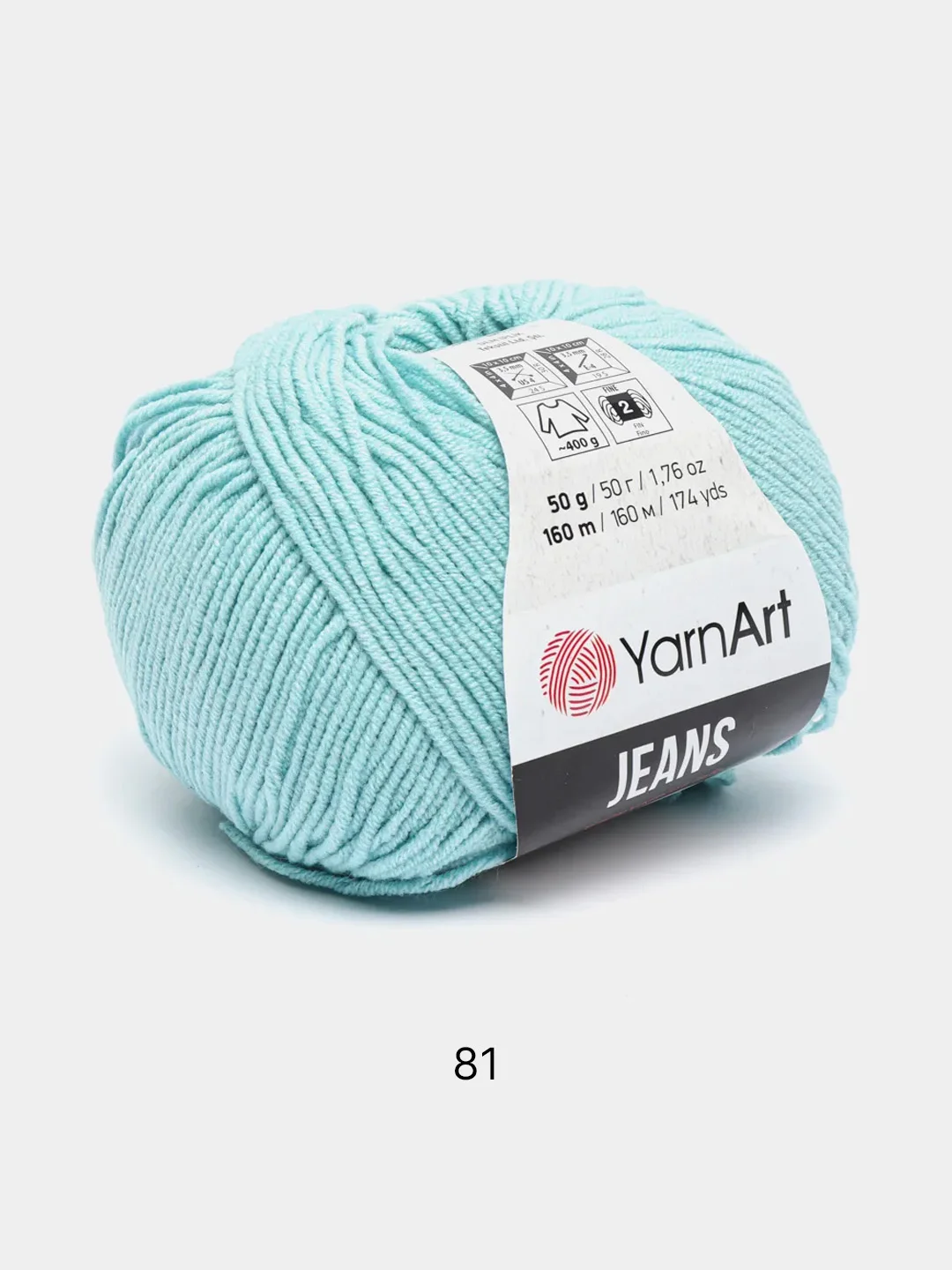 Морской пряжа YarnArt Jeans, 50 г, 160 м