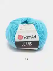 Лазурный пряжа YarnArt Jeans, 50 г, 160 м