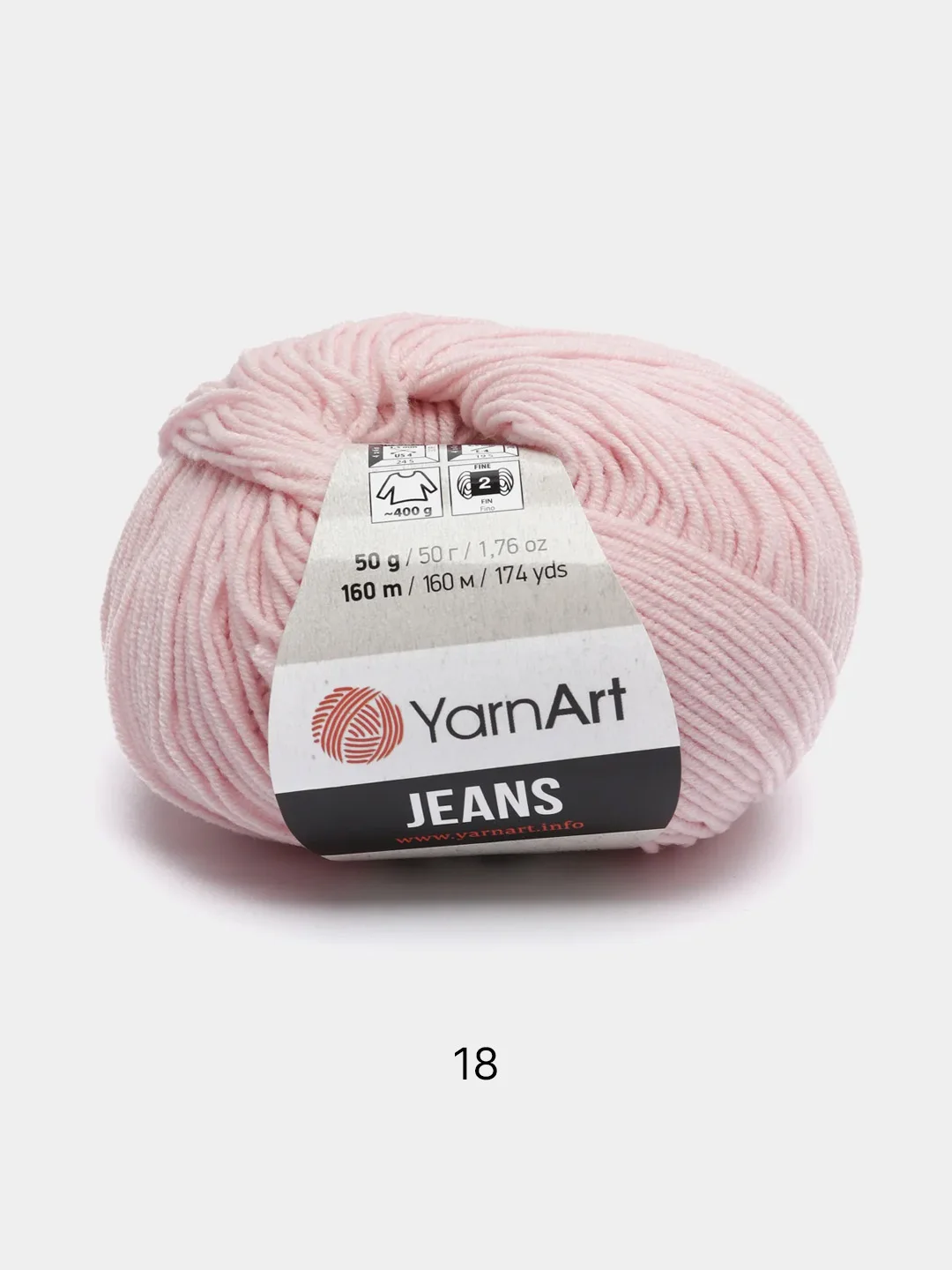 Карамельный пряжа YarnArt Jeans, 50 г, 160 м