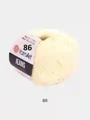 Светло-жёлтый пряжа YarnArt Jeans, 50 г, 160 м