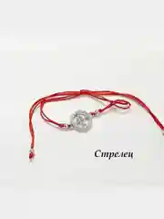 Браслет оберег-амулет: красная нить со знаками зодиака