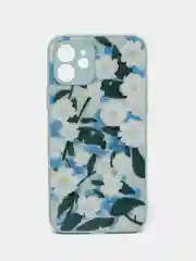 Бирюзовый чехол iPhone 12 с принтом
