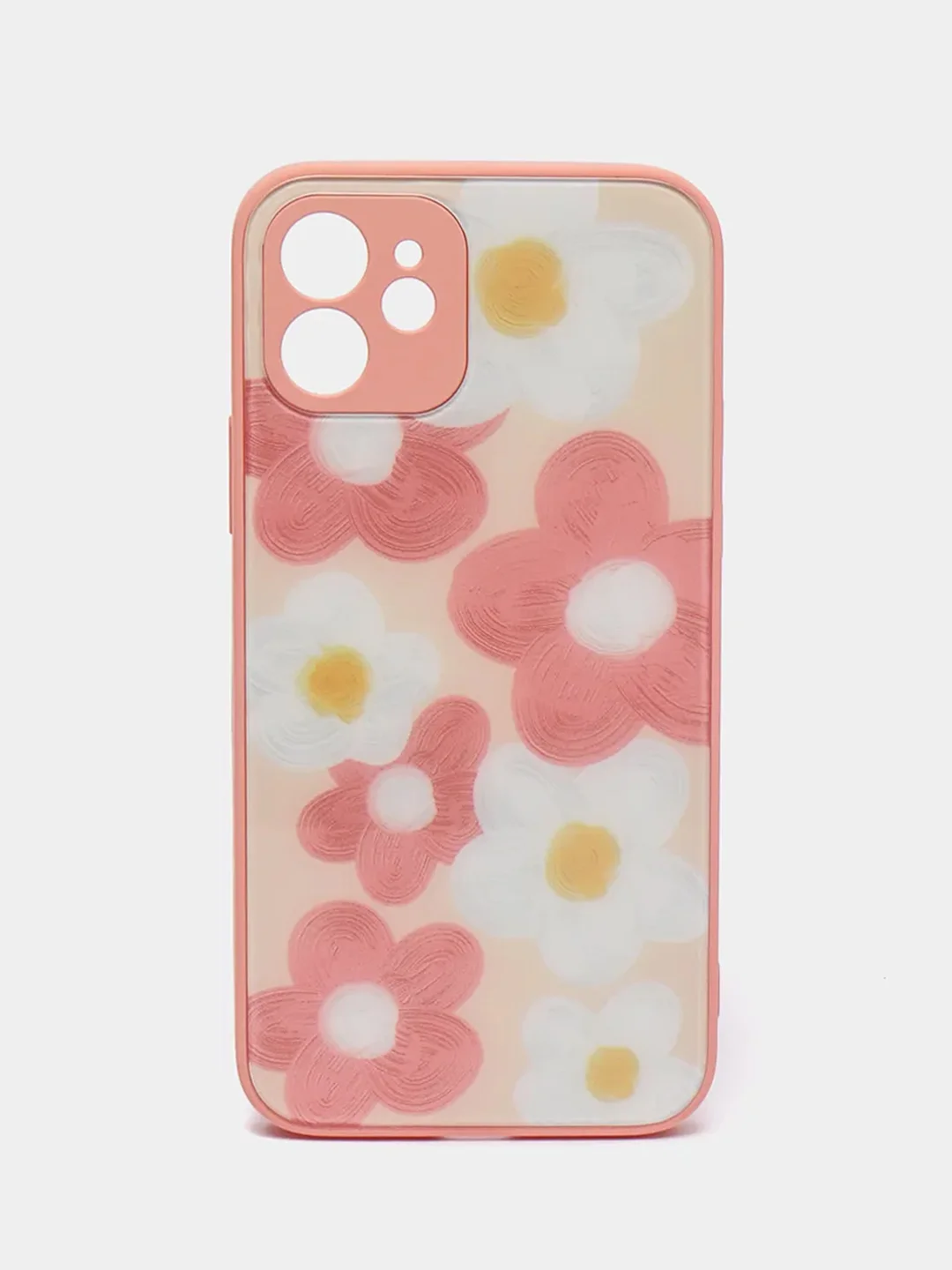 Розовый чехол iPhone 12 с принтом