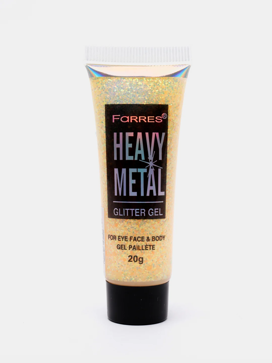 Золотой глиттер - гель для лица и тела Farres Heavy Metal Glitter Gel