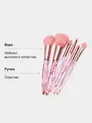 Коралловый набор профессиональных кистей для макияжа, с косметичкой в комплекте