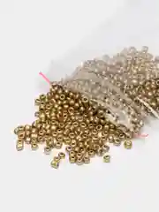 Золотой бисер стеклянный 10/0, 2.3 мм, разноразмерный, мелкий