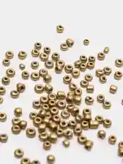 Золотой бисер стеклянный 10/0, 2.3 мм, разноразмерный, мелкий