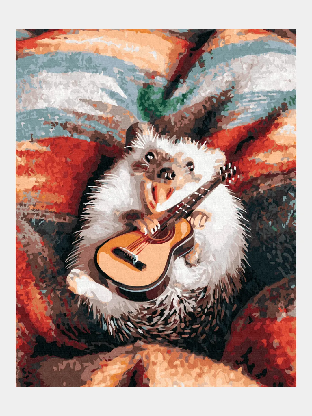 Картина по номерам Ёжик музыкант, на холсте с подрамником, 40 х 50 см  купить по цене 699 ₽ в интернет-магазине KazanExpress
