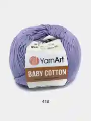 Аметистовый пряжа YarnArt Baby cotton, 50 г, 165 м, акрил и хлопок