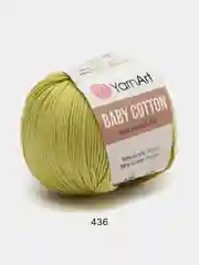 Горчичный пряжа YarnArt Baby cotton, 50 г, 165 м, акрил и хлопок