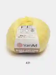 Желтый пряжа YarnArt Baby cotton, 50 г, 165 м, акрил и хлопок
