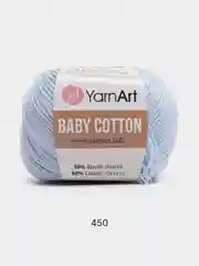 Светло-синий пряжа YarnArt Baby cotton, 50 г, 165 м, акрил и хлопок