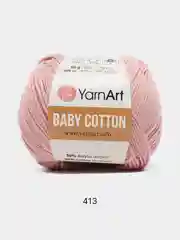 Пудровый пряжа YarnArt Baby cotton, 50 г, 165 м, акрил и хлопок