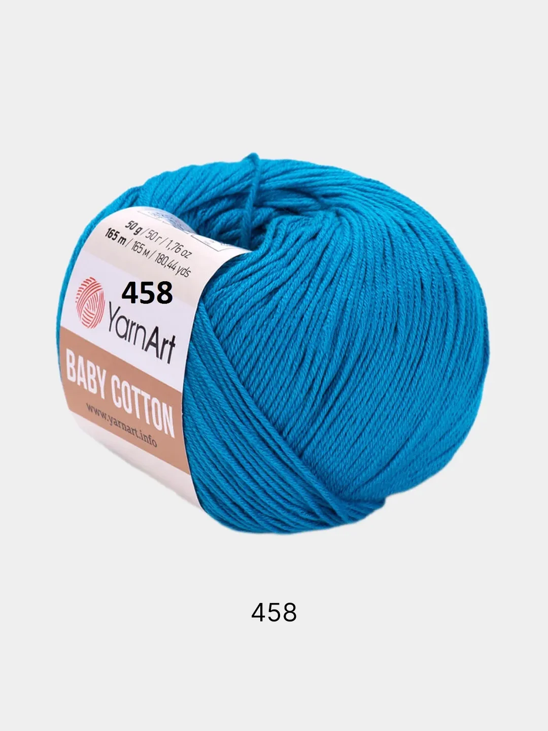 Голубой пряжа YarnArt Baby cotton, 50 г, 165 м, акрил и хлопок