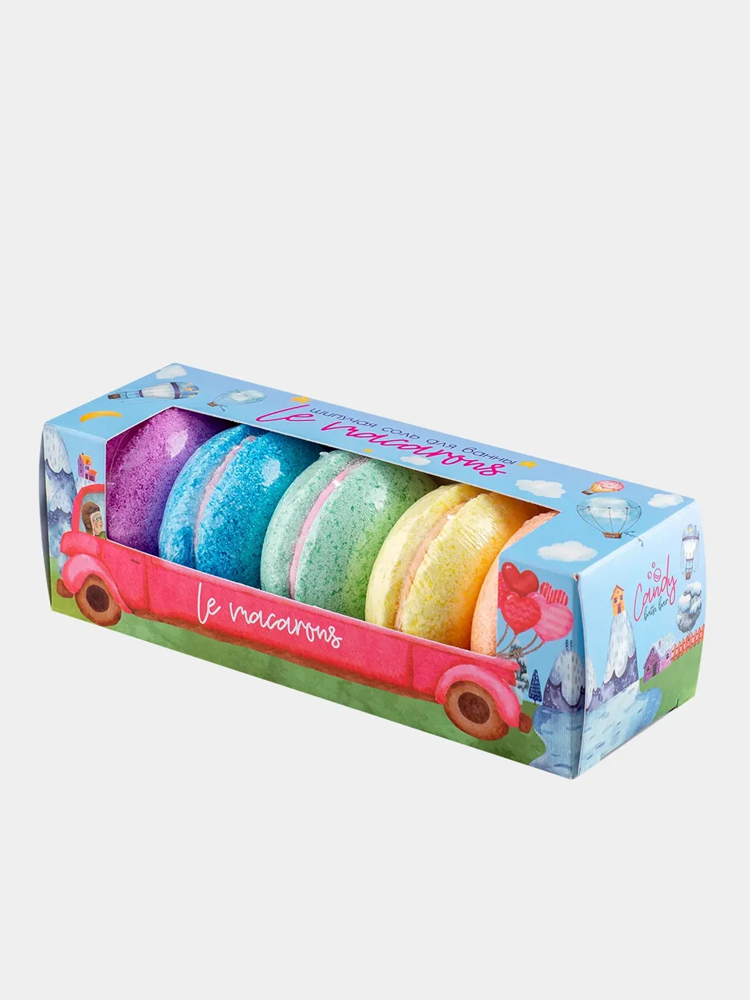 Подарочный набор бомбочек для ванн Le macaronc 250г Макарун Подарок на новый год подруге