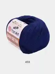 Темно-синий пряжа YarnArt Baby cotton, 50 г, 165 м, акрил и хлопок