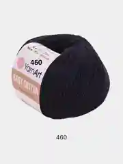 Черный пряжа YarnArt Baby cotton, 50 г, 165 м, акрил и хлопок