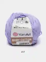 Лавандовый пряжа YarnArt Baby cotton, 50 г, 165 м, акрил и хлопок