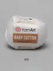 Белый пряжа YarnArt Baby cotton, 50 г, 165 м, акрил и хлопок
