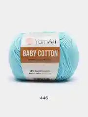 Лазурный пряжа YarnArt Baby cotton, 50 г, 165 м, акрил и хлопок