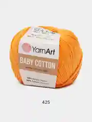 Оранжевый пряжа YarnArt Baby cotton, 50 г, 165 м, акрил и хлопок