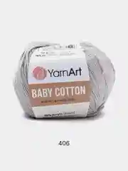 Бежевый меланж пряжа YarnArt Baby cotton, 50 г, 165 м, акрил и хлопок