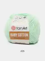 Мятный пряжа YarnArt Baby cotton, 50 г, 165 м, акрил и хлопок