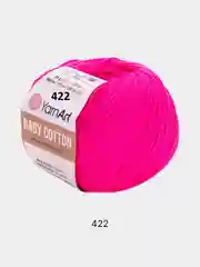 Фуксия пряжа YarnArt Baby cotton, 50 г, 165 м, акрил и хлопок