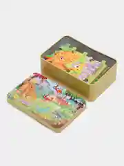 Желтый пазл для детей в подарочной железной коробке/ Подарок на Новый год