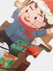 Голубой пазл для детей в подарочной железной коробке/ Подарок на Новый год