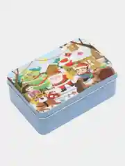 Голубой пазл для детей в подарочной железной коробке/ Подарок на Новый год