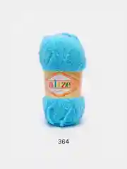 Голубой пряжа плюшевая Alize Softy, микрополиэстер, 50 г, 115 м