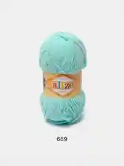 Бирюзовый пряжа плюшевая Alize Softy, микрополиэстер, 50 г, 115 м