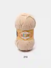 Бежевый пряжа плюшевая Alize Softy, микрополиэстер, 50 г, 115 м
