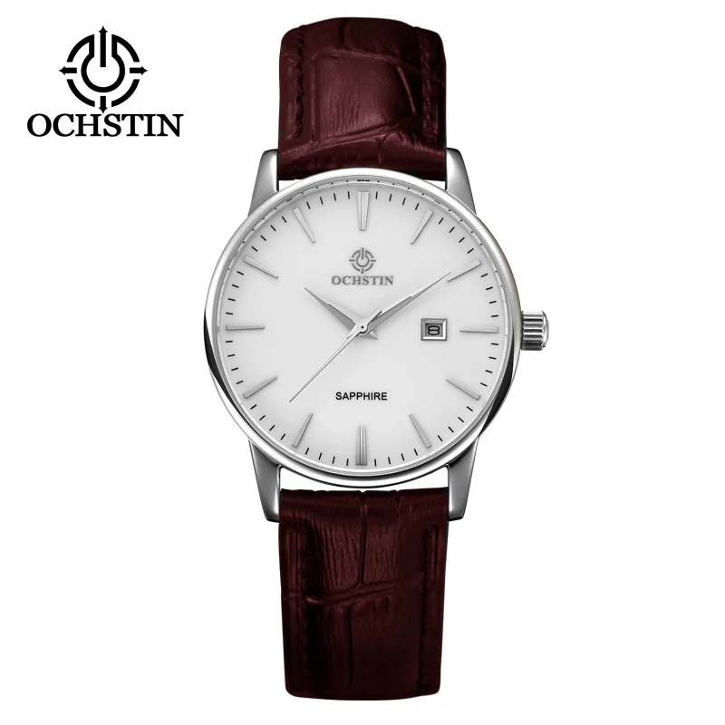 Серебряный мужские наручные часы Ochstin 6015AL в подарочной упаковке