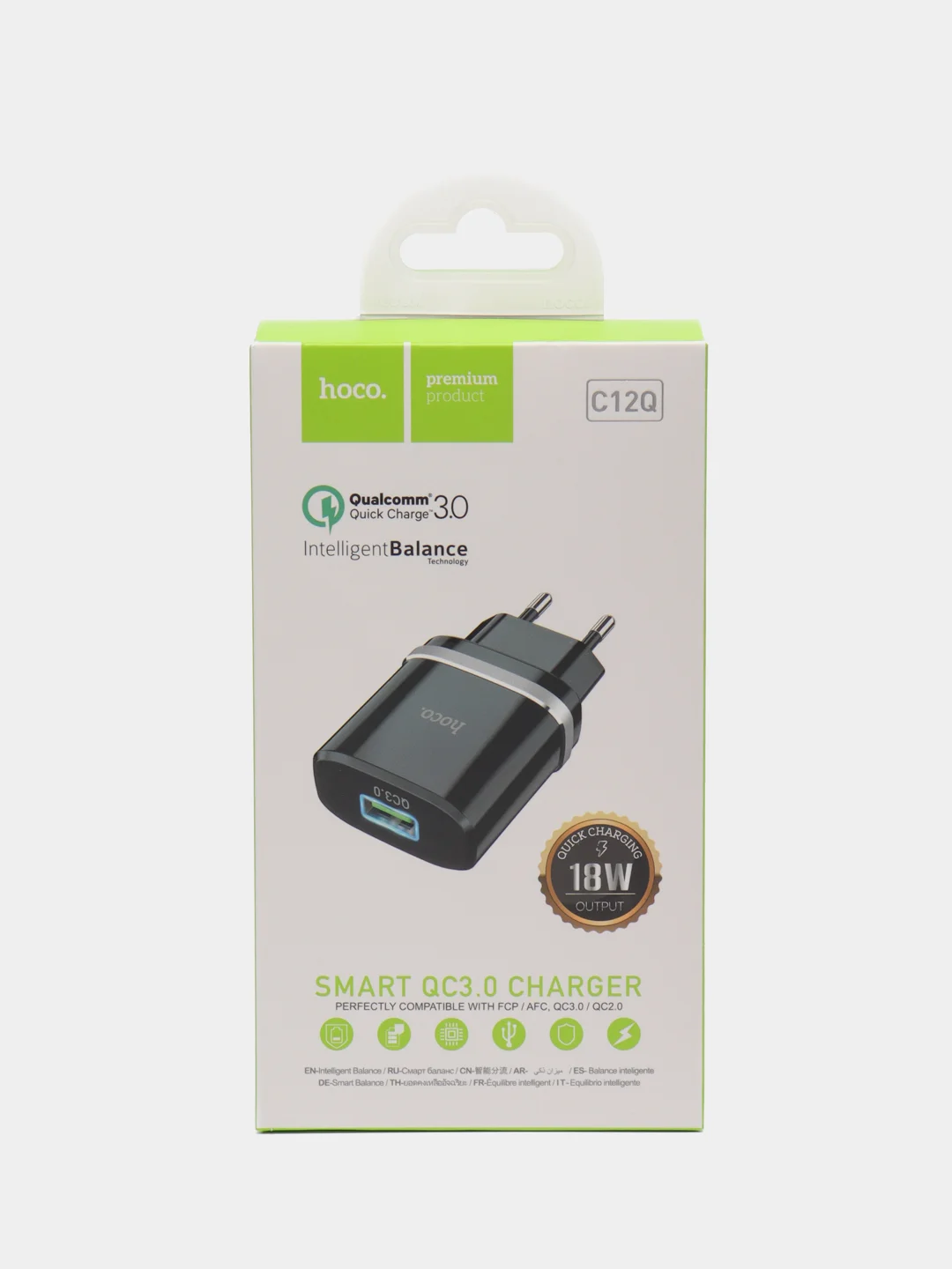 Сетевое зарядное устройство Hoco C12Q 18 W Быстрая зарядка Quick Charge 3.0