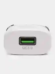 Белый сетевое зарядное устройство Type-C Hoco C12Q 18W QC 3.0 Самсунг/Хонор/Xiaomi/Андроид/Redmi