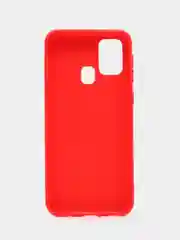 Красный чехол силиконовый для Samsung Galaxy M31 (Самсунг Галакси М31), цветной, матовый