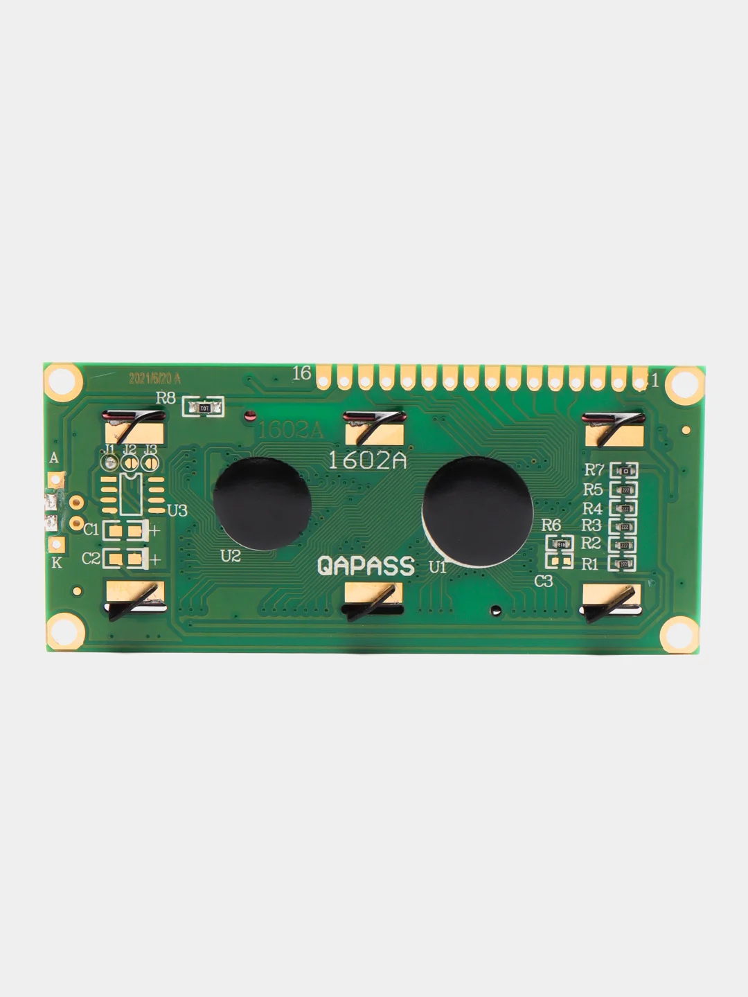 Дисплей LCD 1602+I2C, зеленый / синий