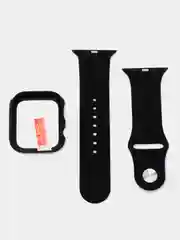 Фуксия бампер с защитным стеклом и ремешком для Apple Watch 38/40/41/42/44/45/49