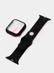 Фуксия бампер с защитным стеклом и ремешком для Apple Watch 38/40/41/42/44/45/49