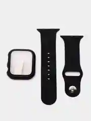Фуксия бампер с защитным стеклом и ремешком для Apple Watch 38/40/41/42/44/45/49